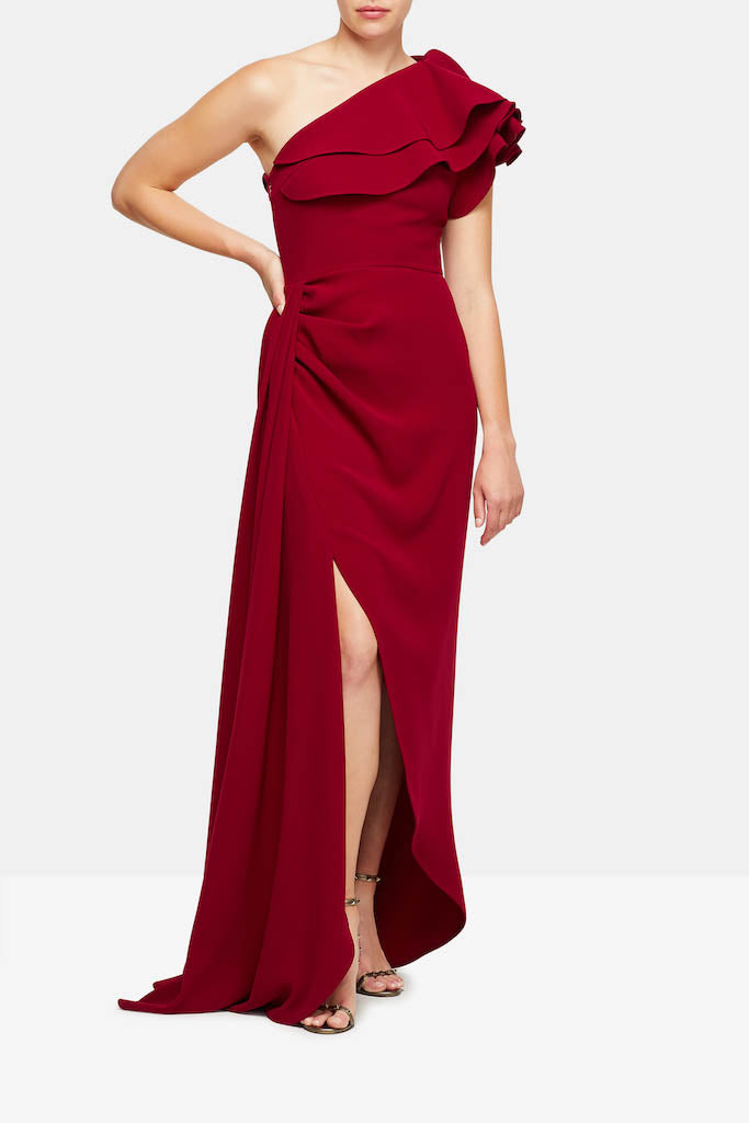Elie Saab Red One-shoulder Gown – Fashion Alta Moda Elie Saab Red One-shoulder Gown – Fashion Alta Moda