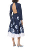 Back detail of Prada navy midi dress at Fashion Alta Moda