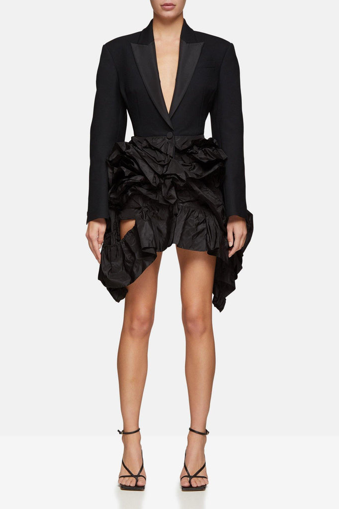 ALEXANDER MCQUEEN Asymmetric Ruffle Jacket Fashion Alta Moda