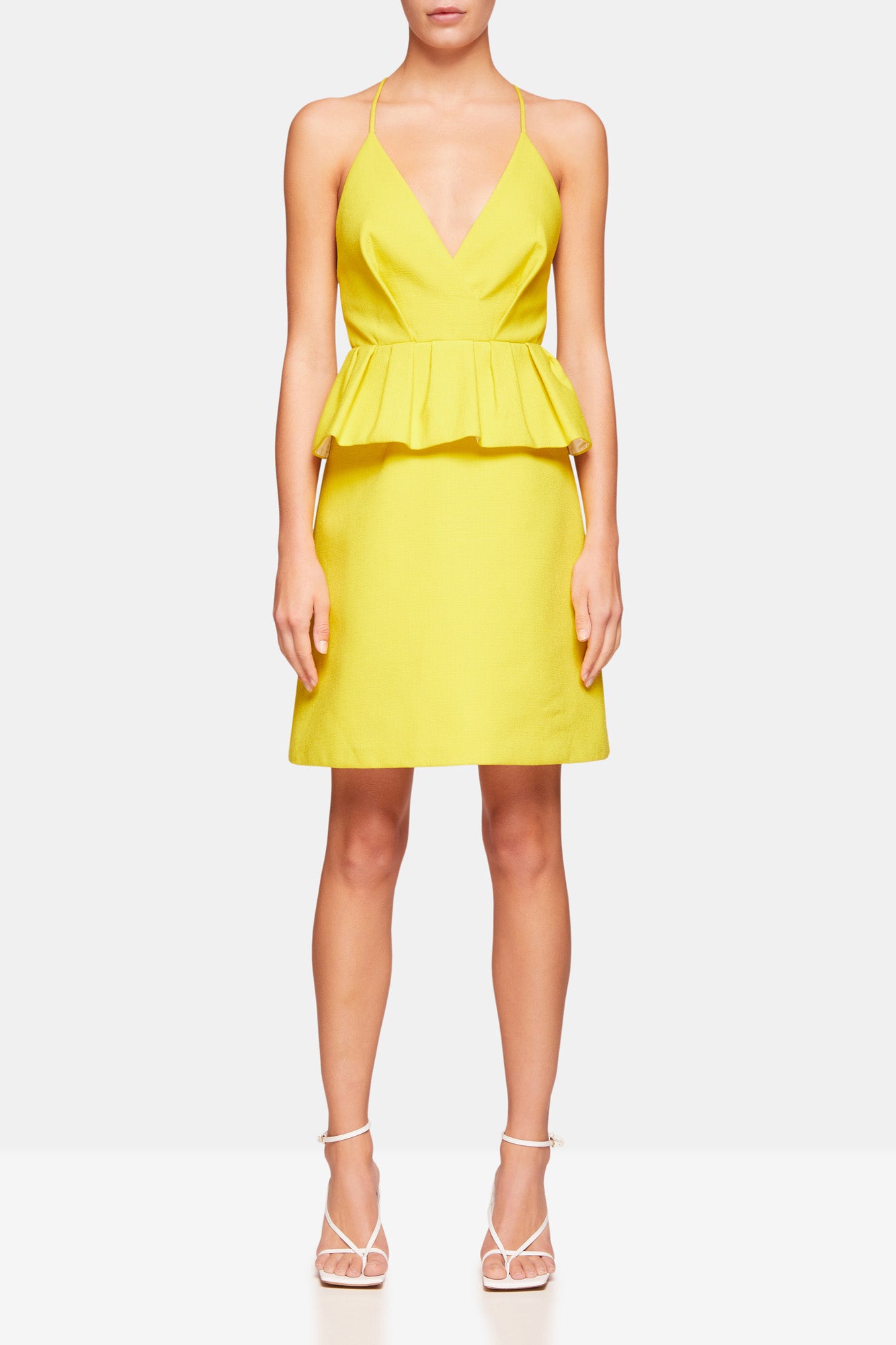 Delpozo NEW Yellow Tan Color Block Panels Architecture