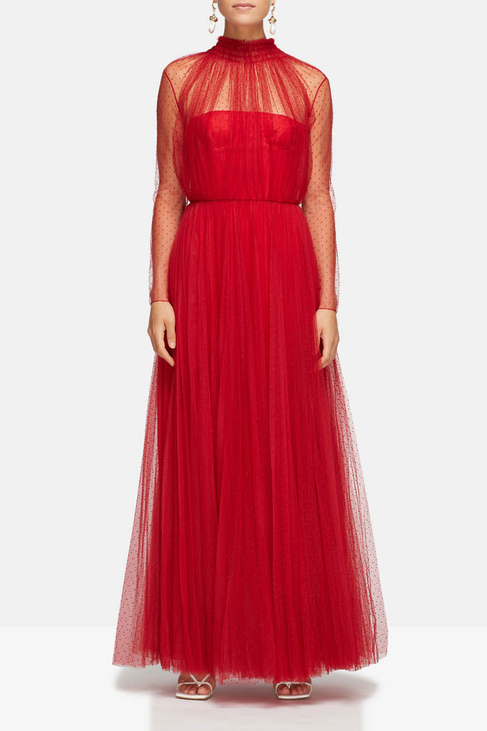 dior red tulle dress fitted lace wedding dress CHRISTIAN DIOR RED KIDS TULLE DRESS 4 YEARS