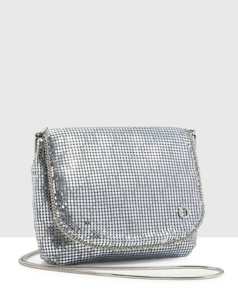 Oroton Silver Mesh Clutch VINTAGE OROTON Vintage Glowmesh Bag
